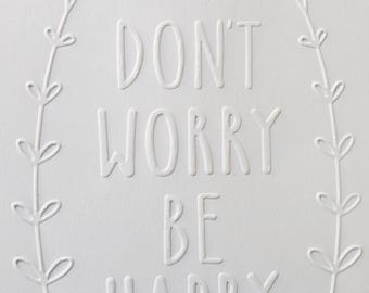 Embossed Blank White Notecards {Set of 10}