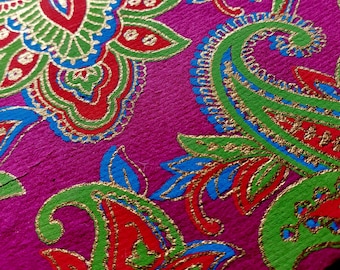 A1 Notecards - Paisley Floral on Magenta (Set of 10)