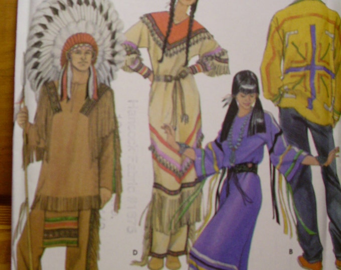 Simplicity 5446 Indian Costume Pattern Uncut Size A Adult XS, S, M, L, XL - Etsy