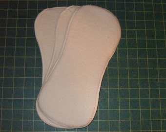 3 inserciones de contorno Zorb/vellón de cáñamo orgánico