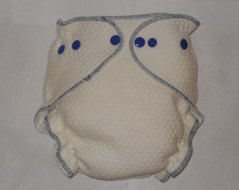 3D Zorb Fitted diaper with Royal blue snaps