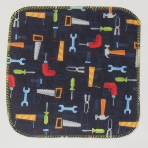 6 Tool printed flannel wipes