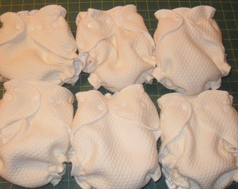 6 pack of 3D zorb Fitted diapers with snaps