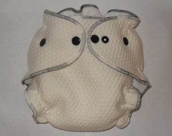 3D Zorb Fitted diaper with espresso thread and black snaps