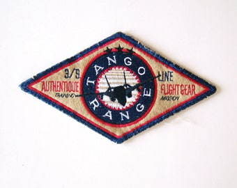 Vintage TANGO RANGE Patch 3/9 Line Authentique Flightgear Training Mission Crest Badge Large 7 inch 18 cm Size Airplane Aircraft Warplane