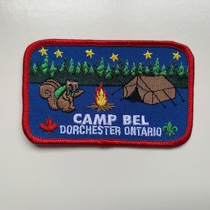 CAMP BEL Dorchester Ontario DIBC Camping Patch Badge Crest Scouts Venturers Rovers Guide Pathfinders Rangers