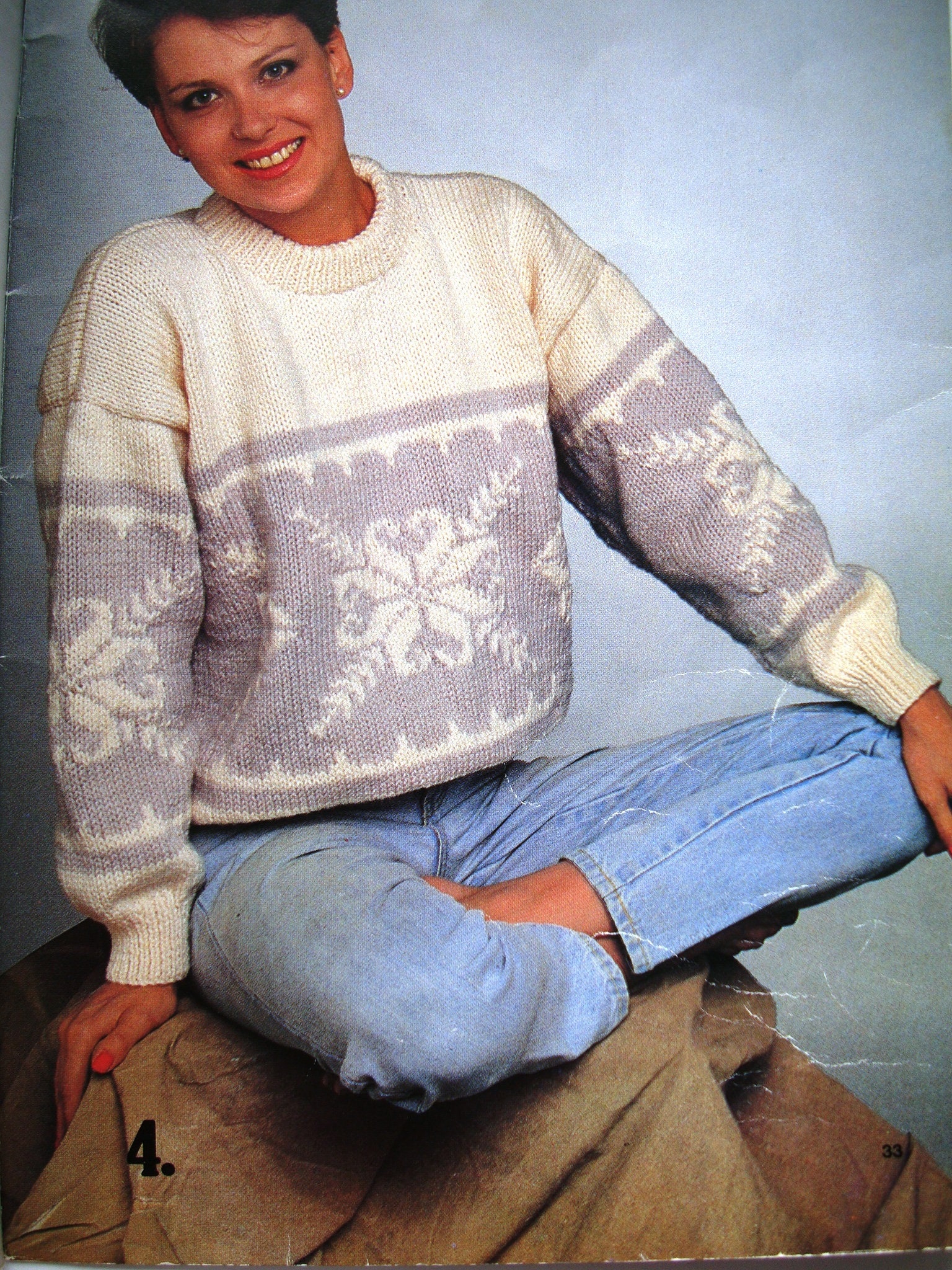 Vintage Knit Sweater Pattern Booklet THE CHUNKY STORY Patons Etsy Canada