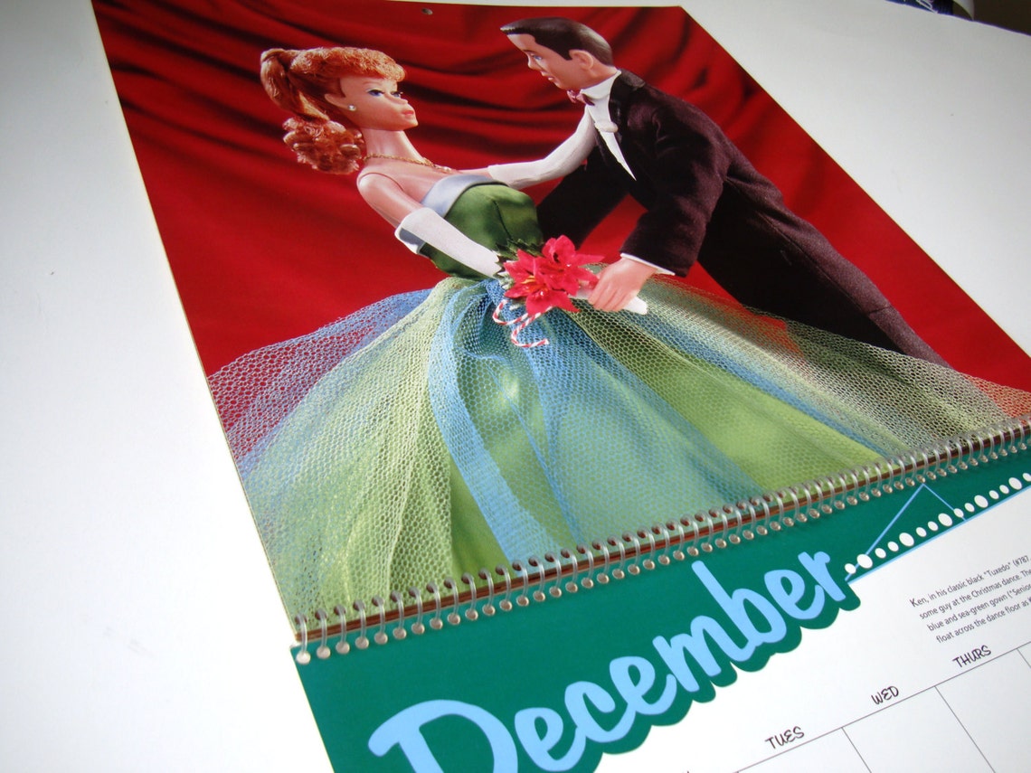Vintage Barbie Calendar 1995 Featuring 1960s Barbie Dolls Etsy
