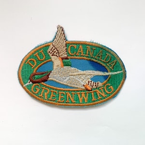 Vintage DU Ducks Unlimited CANADA GREENWING Patch Crest Retro Collectible Sew On