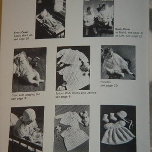Vintage Pattern Book 133 BABY FASHIONS Knit Crochet Patterns Beehive Patons Newborn Sets Sweater Hat Booties Mitts Pullover Jumper Cardigan image 3