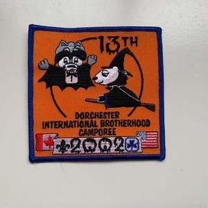 DIBC 2002 13º Acampamento Internacional da Irmandade de Dorchester, Ontário, Canadá - Distintivo de Acampamento - Insígnia, Brasão - Escoteiros, Guias, Desbravadores