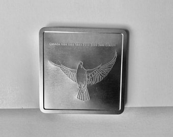 Canada Post 1999-2000 Official Millennium Keepsake Dove Coin and Stamps Set Limited Edition Rare Metal Case Souvenir Philatelic Collection