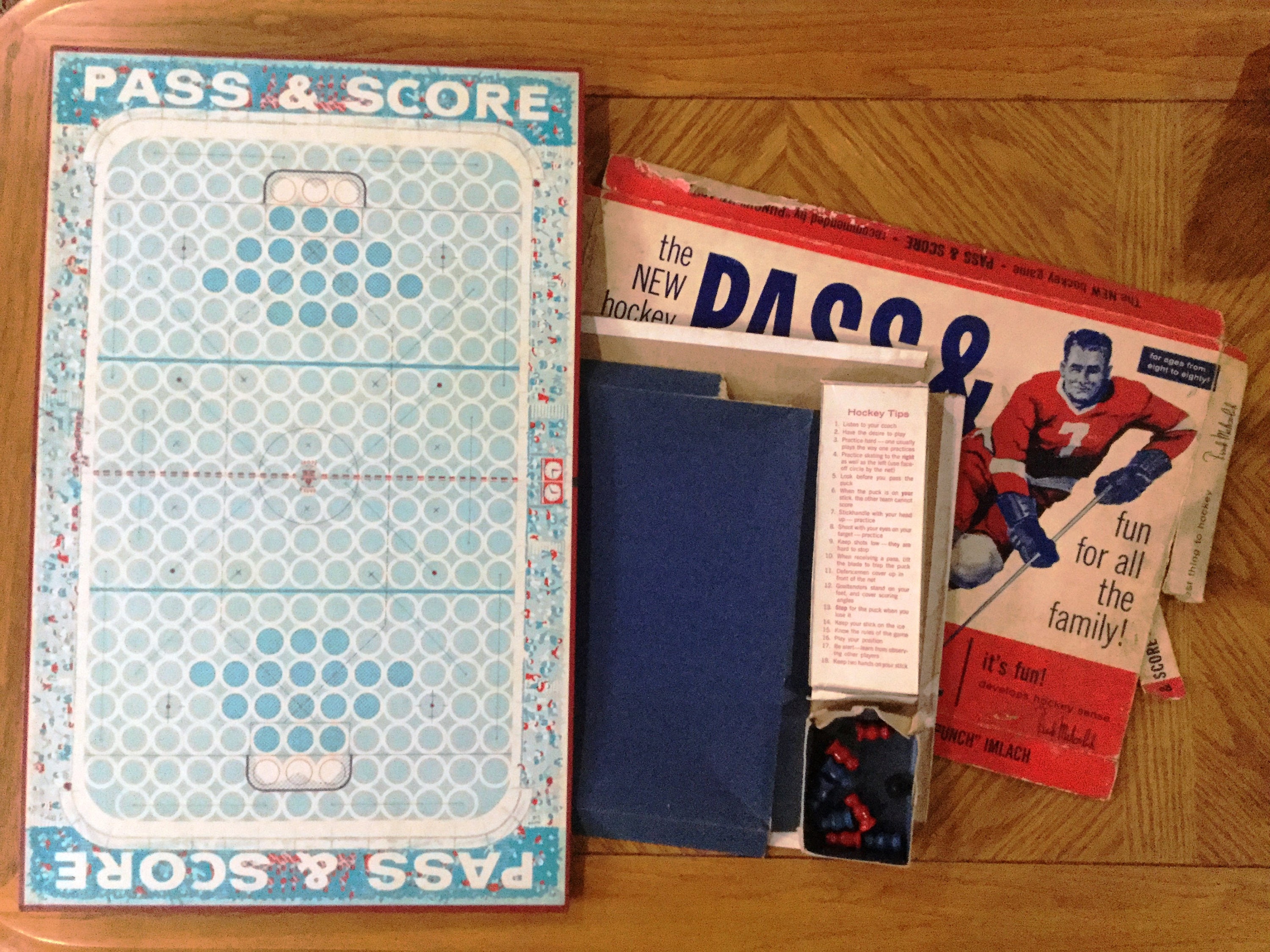 Vintage Pass & Score Hockey Board Game Frank Mahovlich Punch Imlach