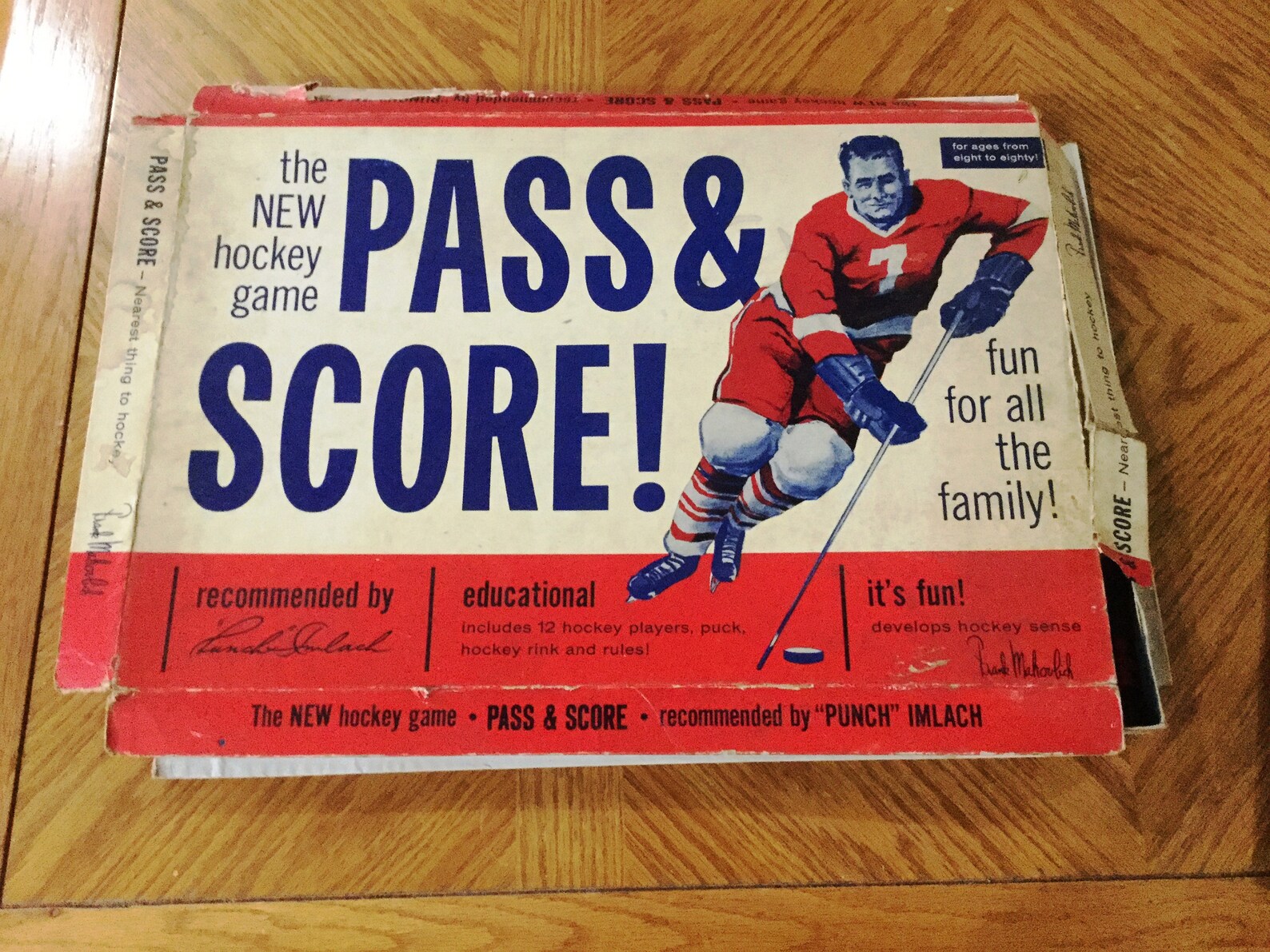 Vintage Pass & Score Hockey Board Game Frank Mahovlich Punch Imlach