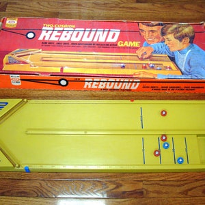Vintage IDEAL Two-cushion REBOUND Game With Original Box 1971