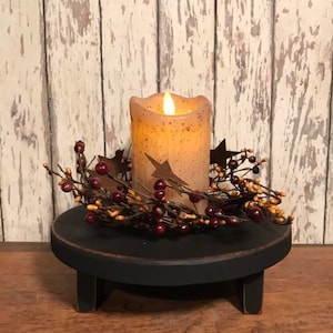 Primitive Wood Round Table Riser - Candle Holder - Color Choices - Home Decor - Primitive Decor - PURCHASING RISER ONLY #2024