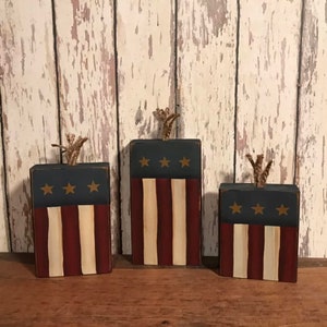 Primitive Hand Painted Americana Firecrackers-Handmade Summer Decor-4th of July-Patriotic-Primitive Americana Decor-Shelf Sitters #94
