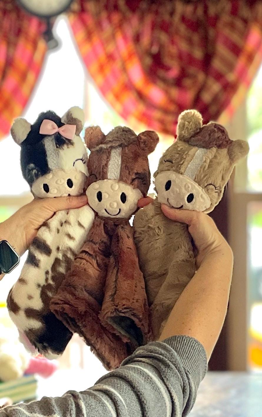 Horse Lovey Baby Blanket/Personalized Stuffed Pony Lovy/Security Blanket Comfort Toy/Unique Baby Shower New Baby Gift/Multuple Style Options