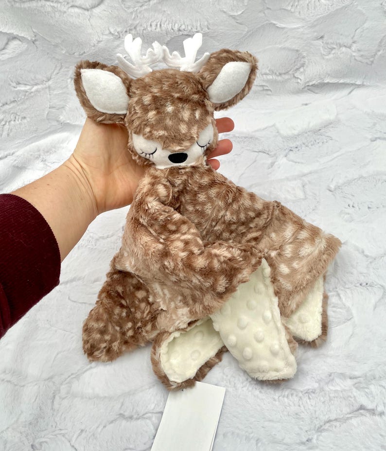 Deer Baby Security Blanket / Custom/Personalized Minky Lovey Bild 13