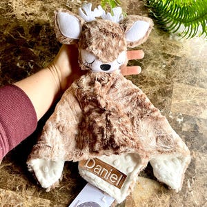 Deer Baby Security Blanket / Custom/Personalized Minky Lovey Bild 17