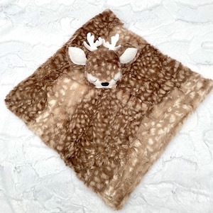 Deer Baby Security Blanket / Custom/Personalized Minky Lovey Bild 12