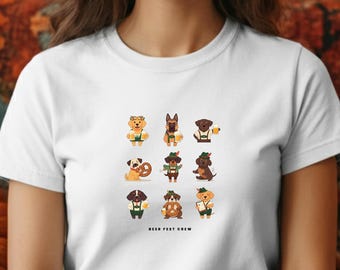 Oktoberfest Dog Graphic T-Shirt, Funny Beer Shirt, Dog Lover Gift