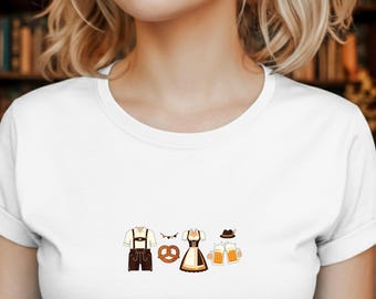 Camiseta unisex minimalista con elementos esenciales del Oktoberfest