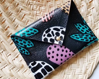 Cartera de sobre de cuero - Titular de tarjeta de visita - Titular de tarjeta de crédito - Adaora