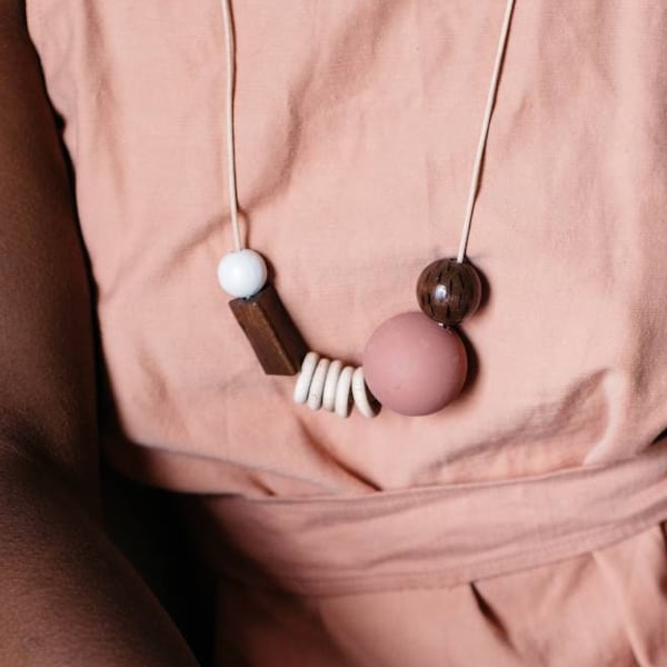 Collier réglable en perle de bois-Surma