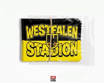 Dortmund Stickers | 25 Stickers Westfalen Stadium, 1909 | Football Fan Merchandise | PVC | Weatherproof