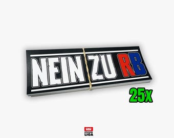 No to RB | 25 Stickers | Ultras Stickers | Football Fan Merchandise | PVC | Weatherproof