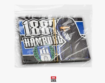 Hamburg Stickers | 25 Stickers West Stand, 1887 | Football Fan Merchandise | PVC | Weatherproof