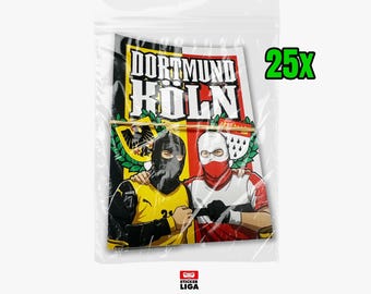 Dortmund x Cologne Stickers | 25 Stickers South Stand, 1909, Cologne Friendship | Football Fan Merchandise | PVC | Weatherproof | Ultras | Fans