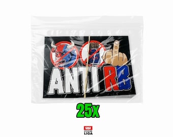 Anti-RB Leipzig | 25 Stickers | Ultras Stickers | Football Fan Merchandise | PVC | Weatherproof