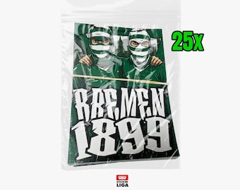 Bremen 1899 Stickers | 25 Stickers | Football Fan Merchandise | PVC | Weatherproof | Ultras | Stickers | Fans