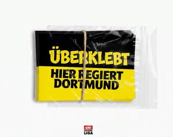 Dortmund Stickers | 25 Stickers | Covered here, Dortmund rules, Stadium, 1909 | Football Fan Merchandise | PVC | Weatherproof