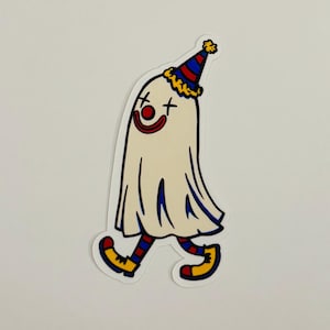 Pegatina de payaso fantasma para fiesta de Halloween, impermeable.