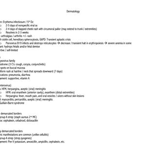 PANCE Study Guides - Dermatology [ 5 pages]