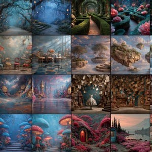 Alice in Wonderland Backdrops | 250 Fantasy Digital Backgrounds ...
