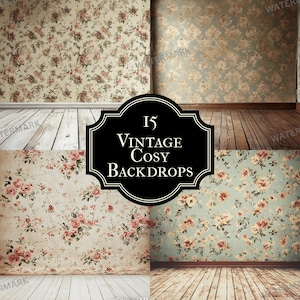 Fondos fotográficos con papel tapiz floral vintage (15 imágenes JPG)