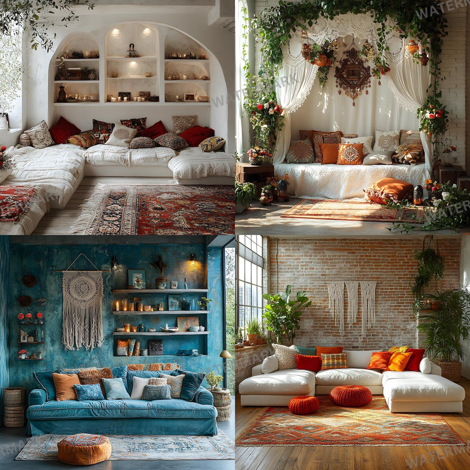 30 Cozy Boho Backdrops - Digital Backgrounds for Photography, Home ...