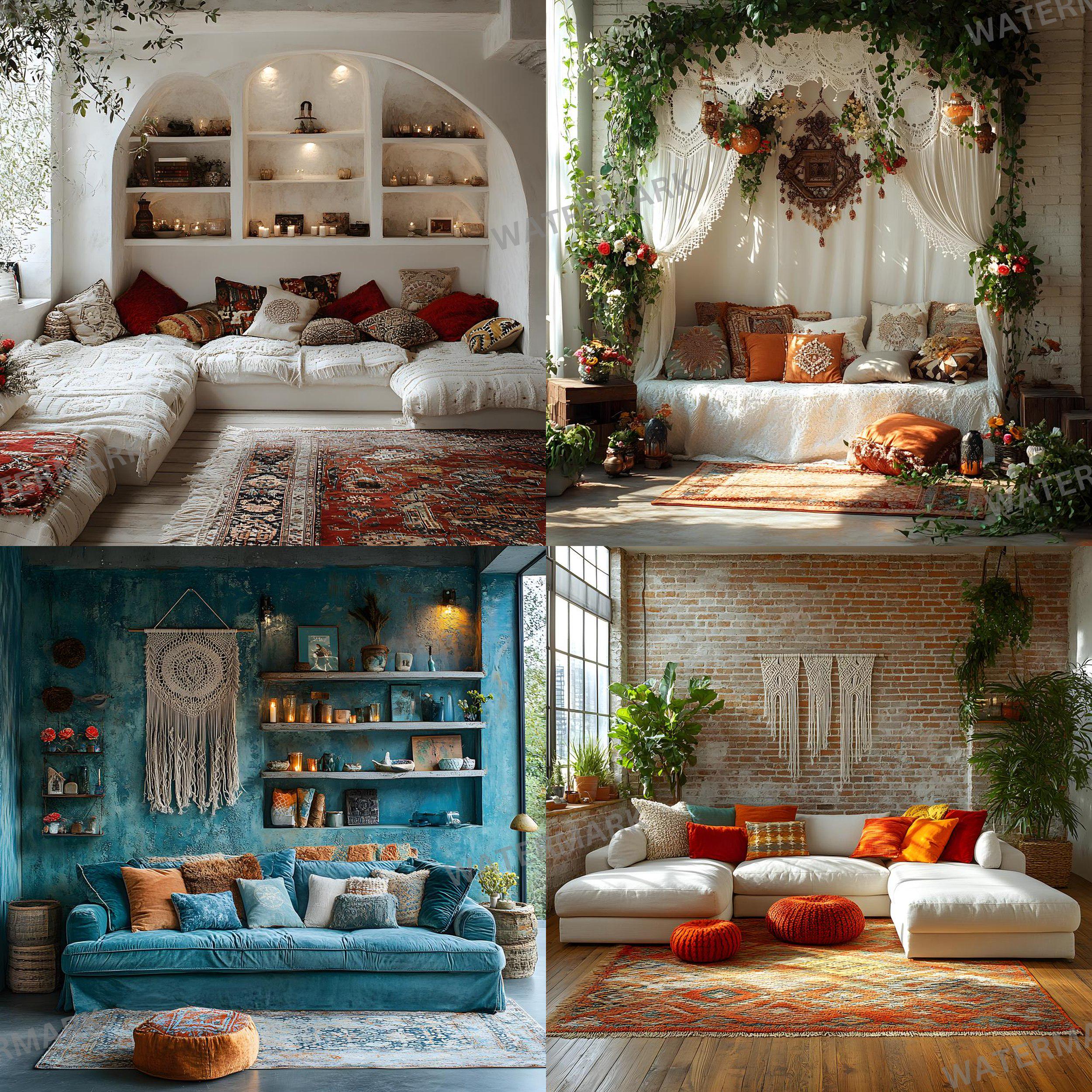 30 Cozy Boho Backdrops - Digital Backgrounds for Photography, Home ...