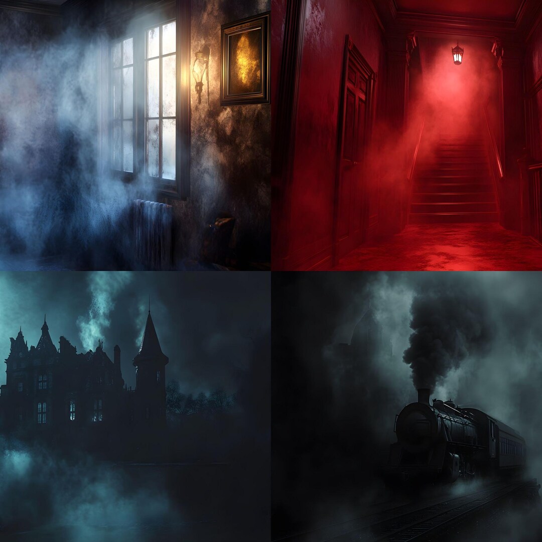 Spooky Horror Scene Backgrounds - Scary Backdrops - Eerie Digital Art ...