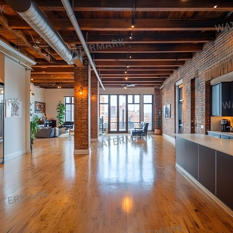 View of Luxury Loft Penthouse Digital Backdrop, Modern City View Background for ...