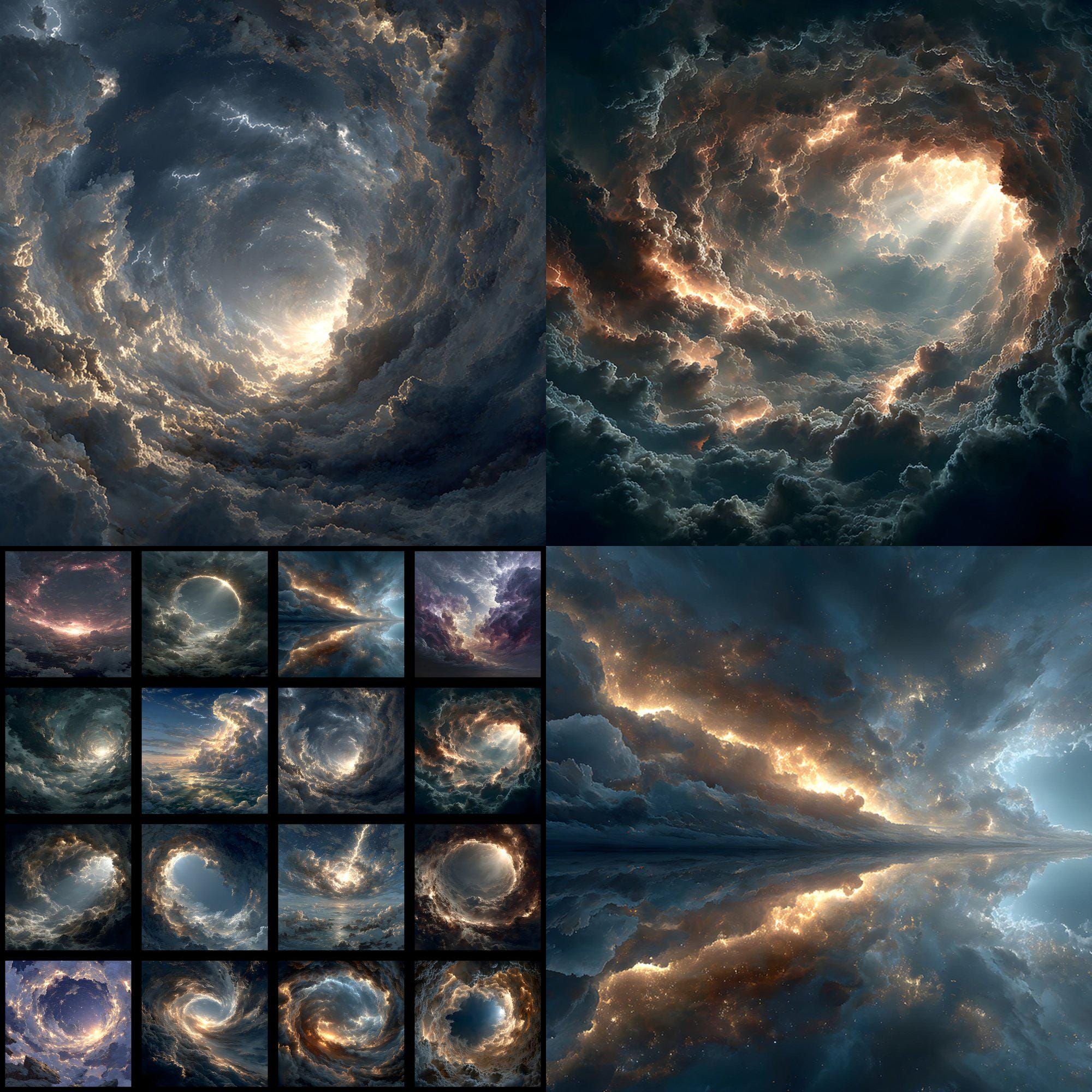 Rotating Sky Digital Backdrop, Dreamy Rift Background for Composites ...