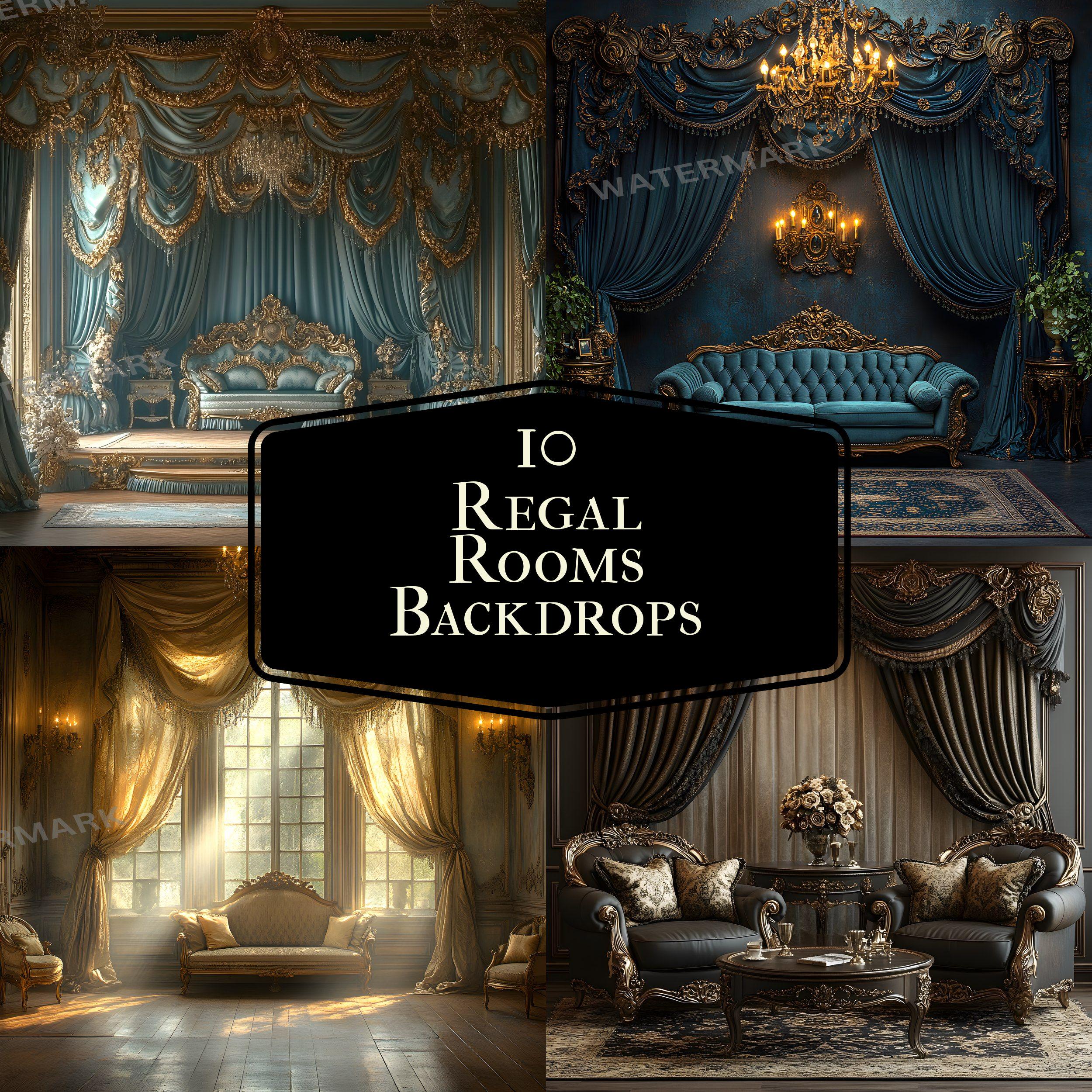 Regal Room Digital Photography Backdrops – Elegant Studio Backgrounds ...