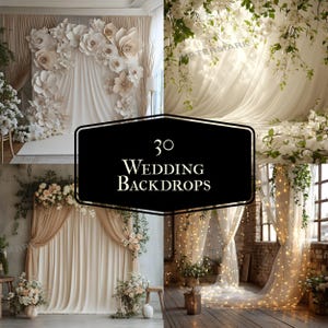 30 arrière-plans élégants d'arche de mariage | Photographie Photoshop (téléchargement numérique)