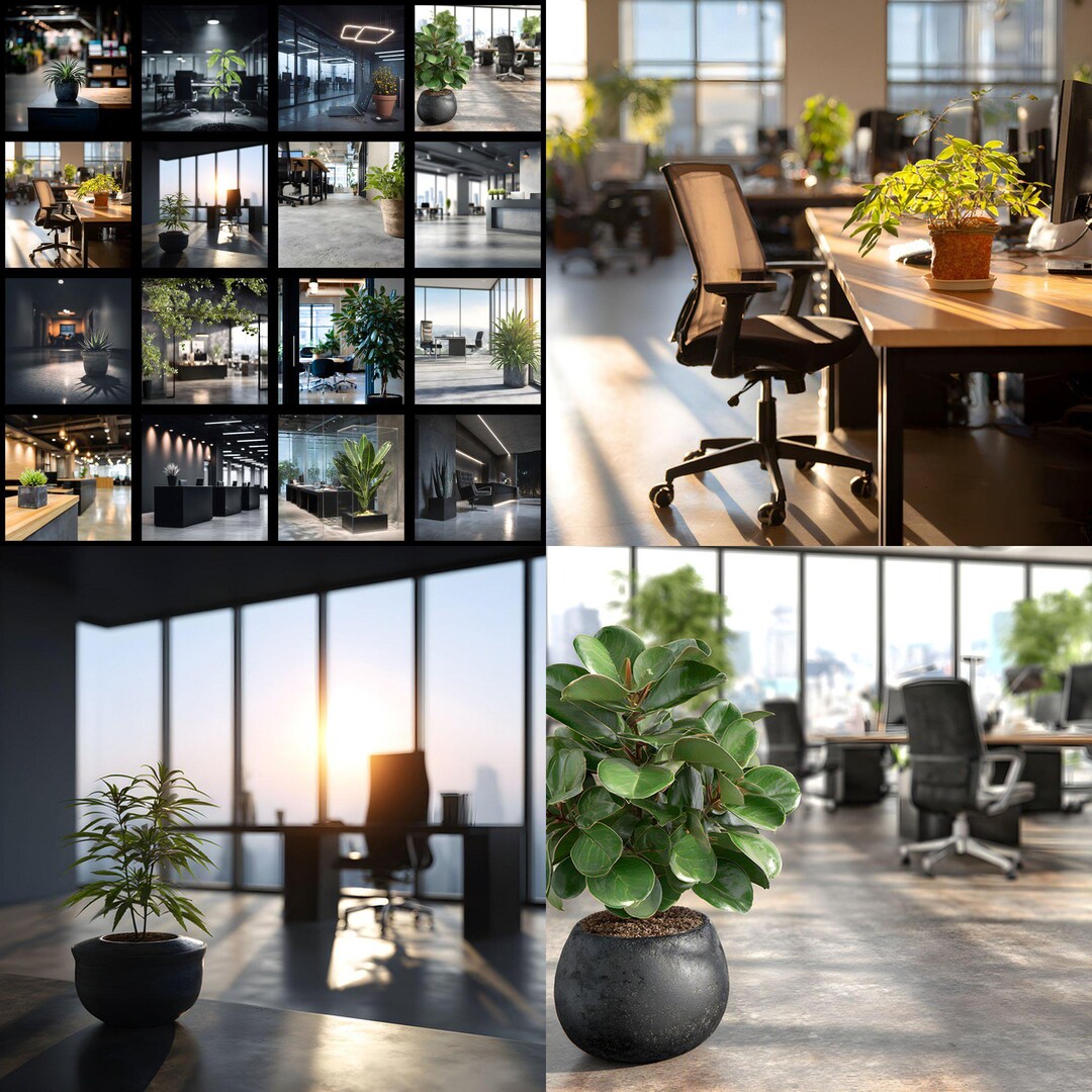 Modern Office Backdrop, Black Furniture Background, Professional ...