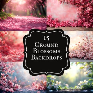 Spring Flower Photography Backdrop, Floral Garden Digital Background, Springtime Scene for Portrait Photoshoot, Outdoor Nature Photo Prop,