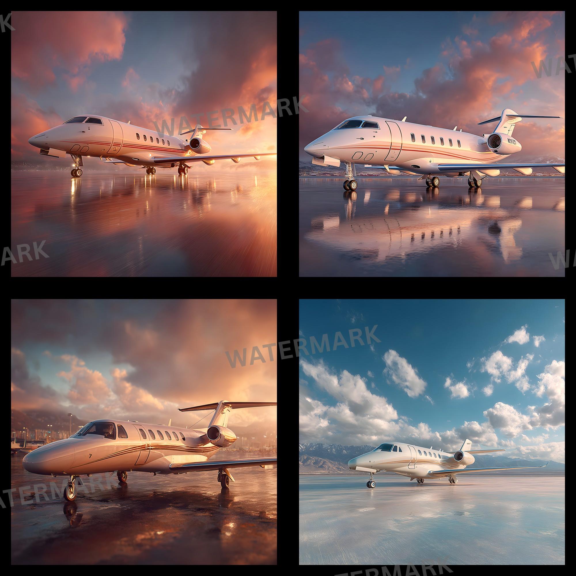 Luxury Private Jet Digital Backdrop, Photography Background for ...